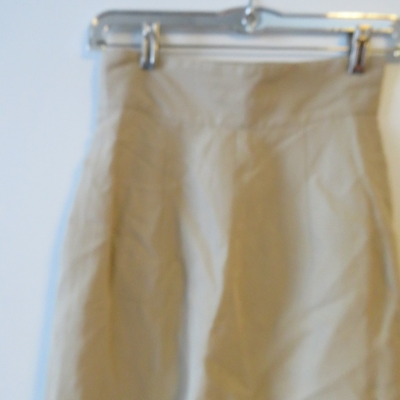STATE OF CLAUDE MONTANA BEIGE A-LINE SKIRT 4* - Picture 6 of 8